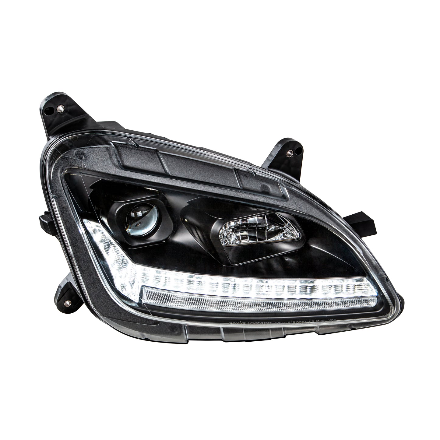 "Blackout" Projection Headlight With LED Sequential Turn & DRL For 2012-2021 Peterbilt 579- Passenger