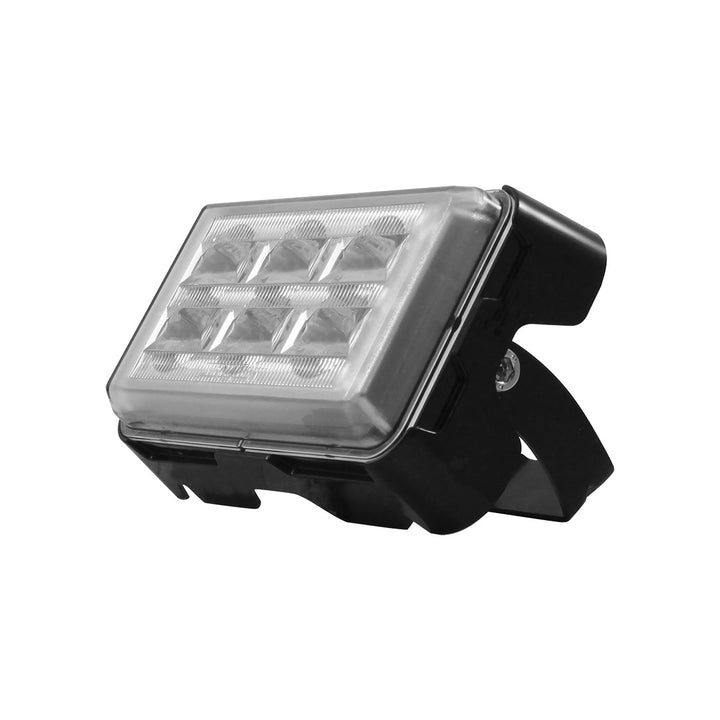 6 High Power LED Rectangular Warning Light With Bracket - Amber LED (Bulk)