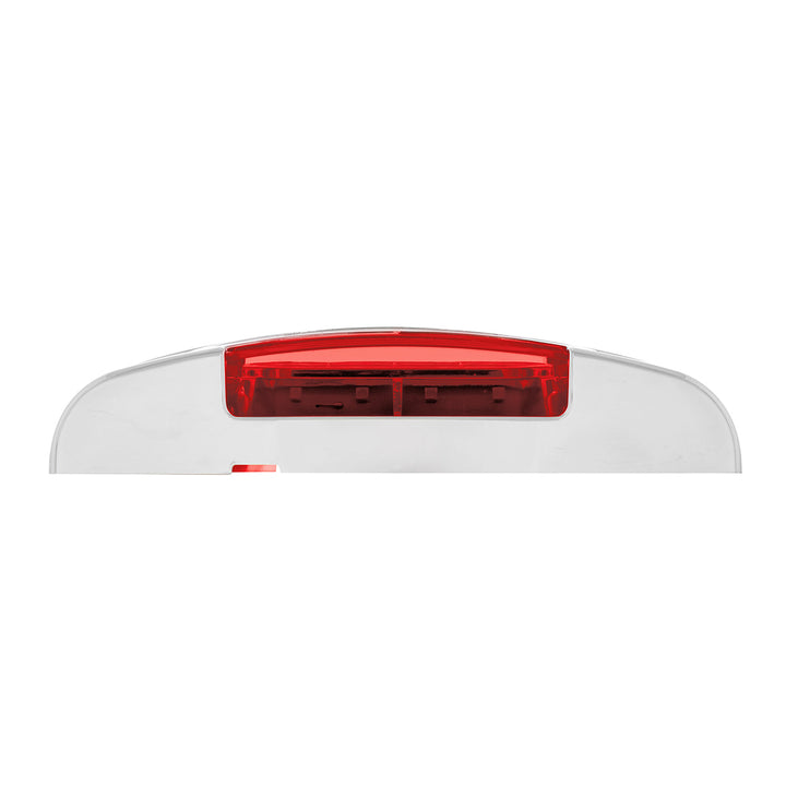 16 LED Reflector Light (Clearance/Marker) With Chrome Bezel - Red LED/Red Lens