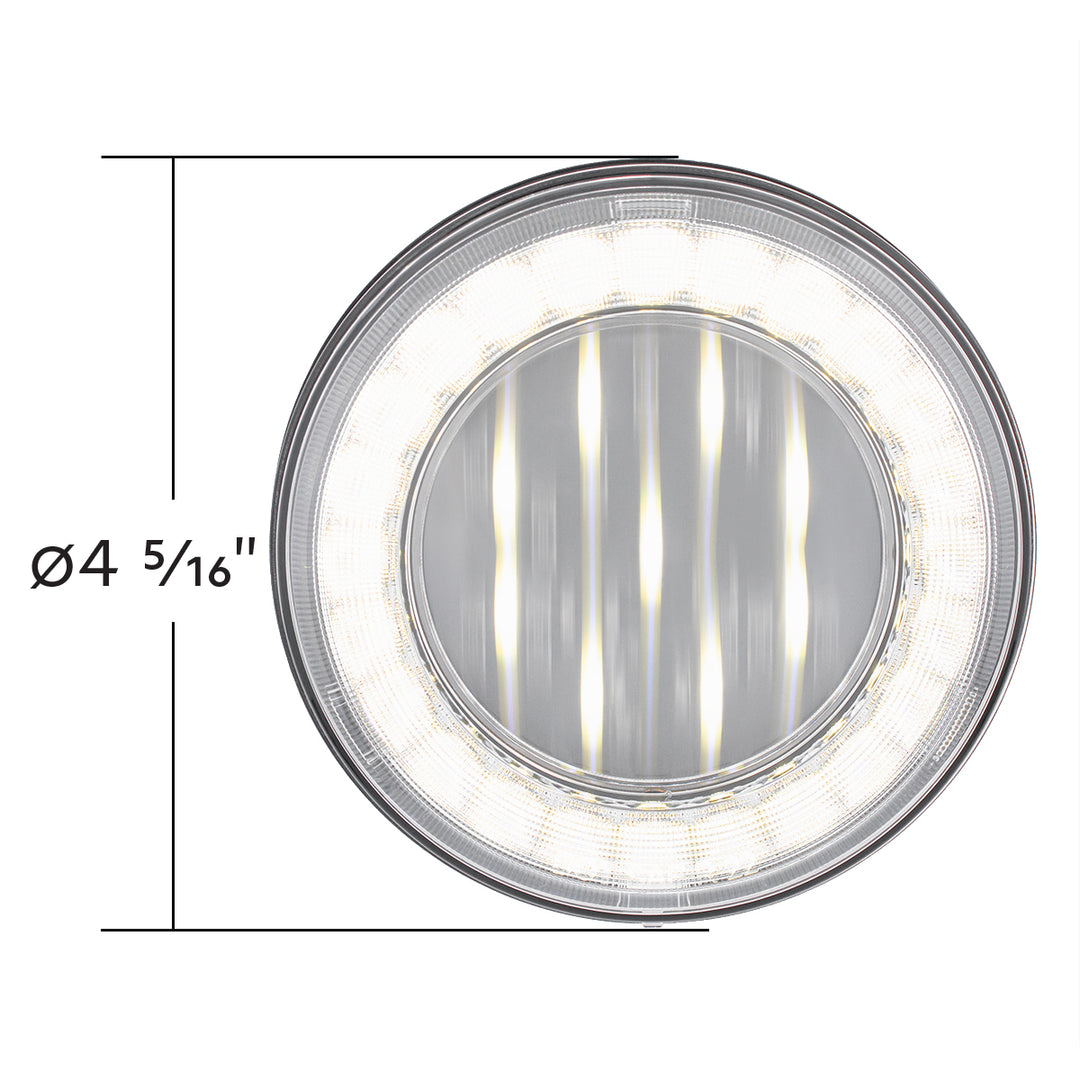 33 LED 4" Round Lumos Light X - Series (Back-Up) - White LED/Clear Lens
