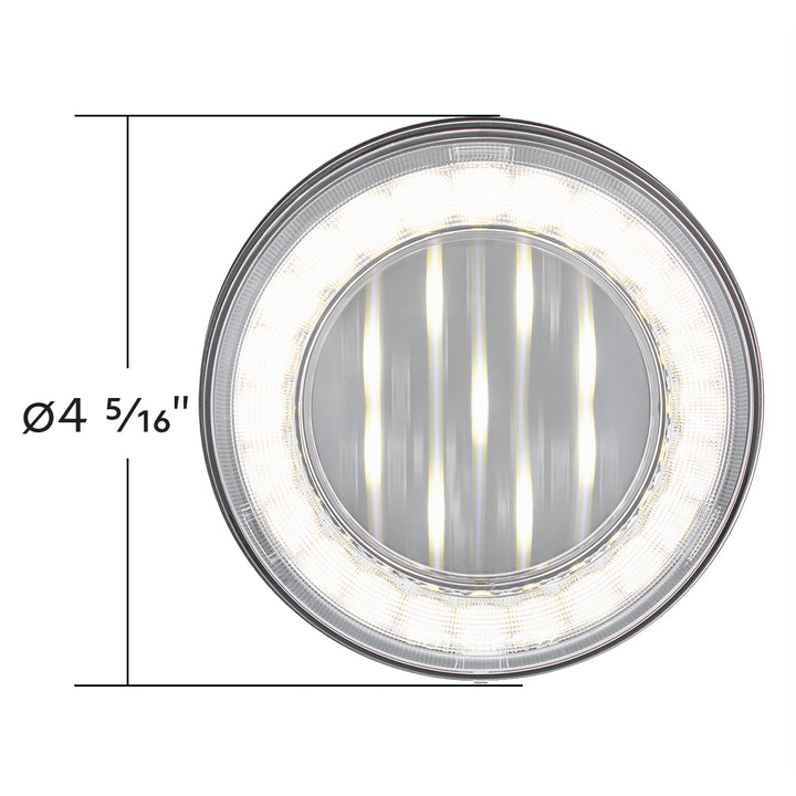 33 LED 4" Round Lumos Light X - Series (Back-Up) - White LED/Clear Lens