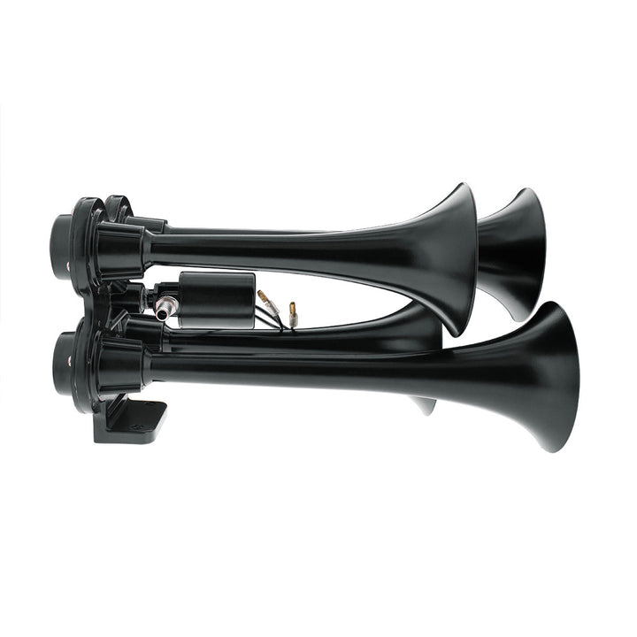 4 Trumpet Mini Train Horn - Black