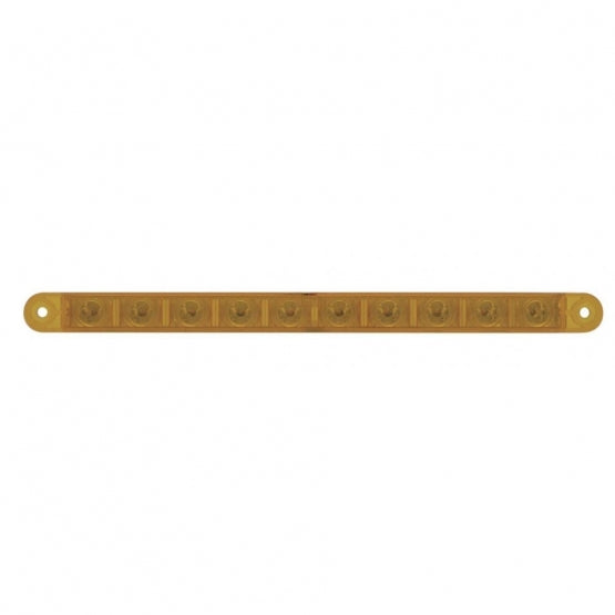 10 LED 9" Turn Signal Light Bar - Amber LED/Amber Lens (Bulk)