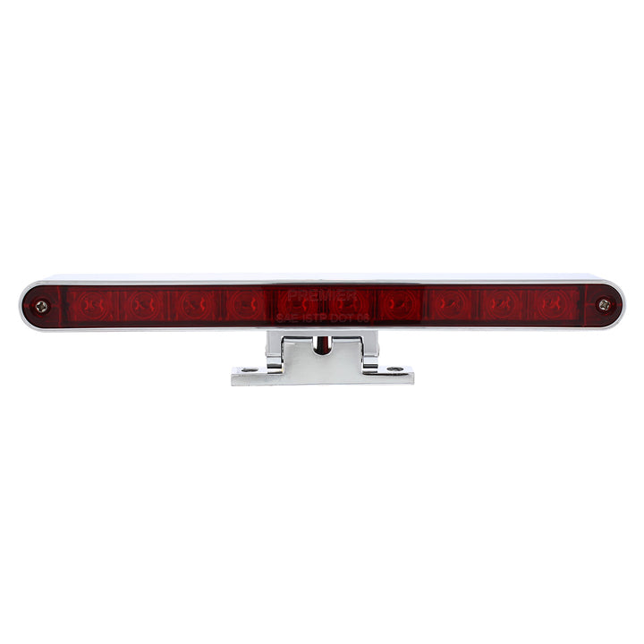 10 LED Dual Function 3rd Brake Light With Chrome Swivel Pedestal Base - Red LED/Red Lens