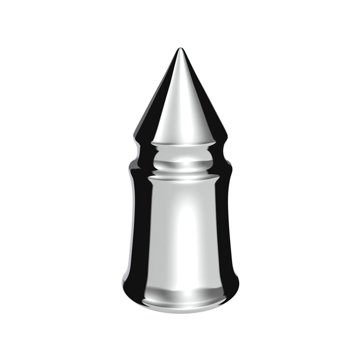 33mm X 4-3/8" Chrome Plastic V - Spike Nut Cover - Thread-On (Bulk)