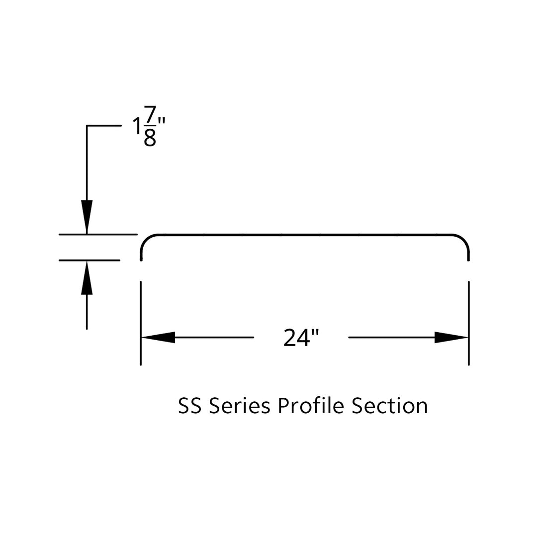 120" 430 Stainless Steel (16ga) Roll Formed Edge Smooth Full Fender 54" Spread - Stainless Steel Series (Pair)