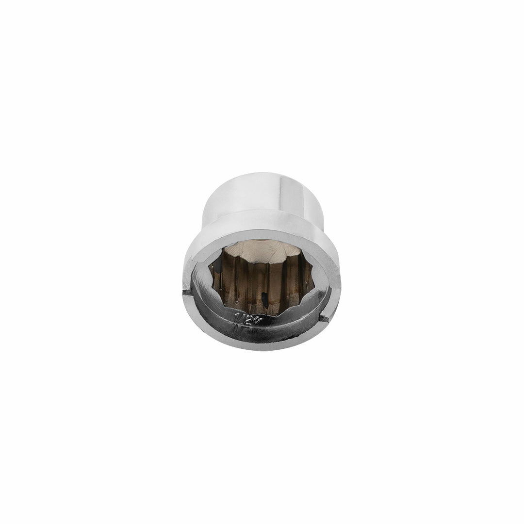 1/2" x 13/16" Chrome Plastic Pointed Nut Cover - Push-On