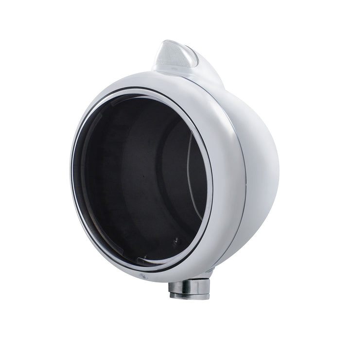Stainless Steel Guide 682-C Headlight No Bulb &amp; Original Style LED Signal - Clear Lens