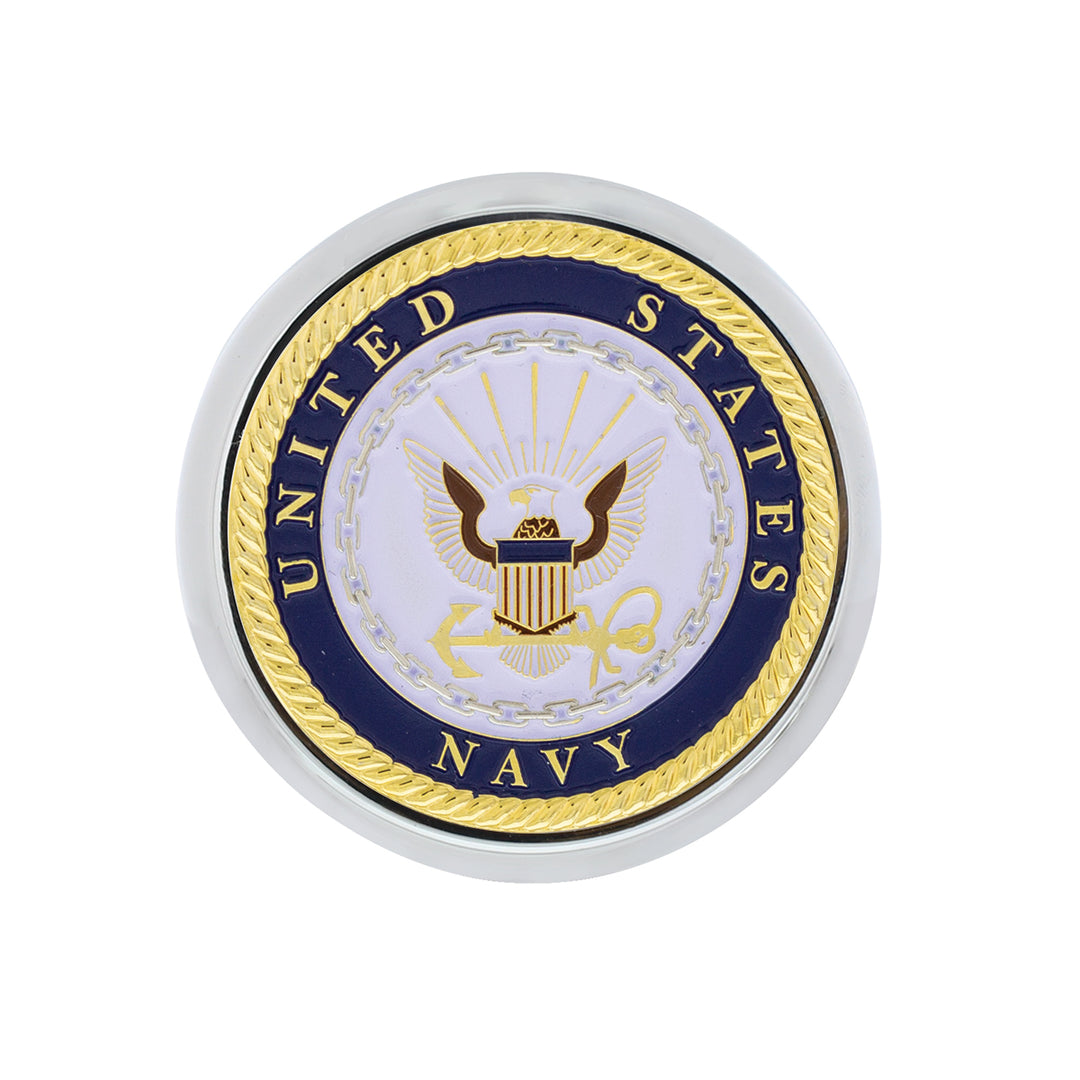 Deluxe Military Medallion Air Valve Knobs - Navy