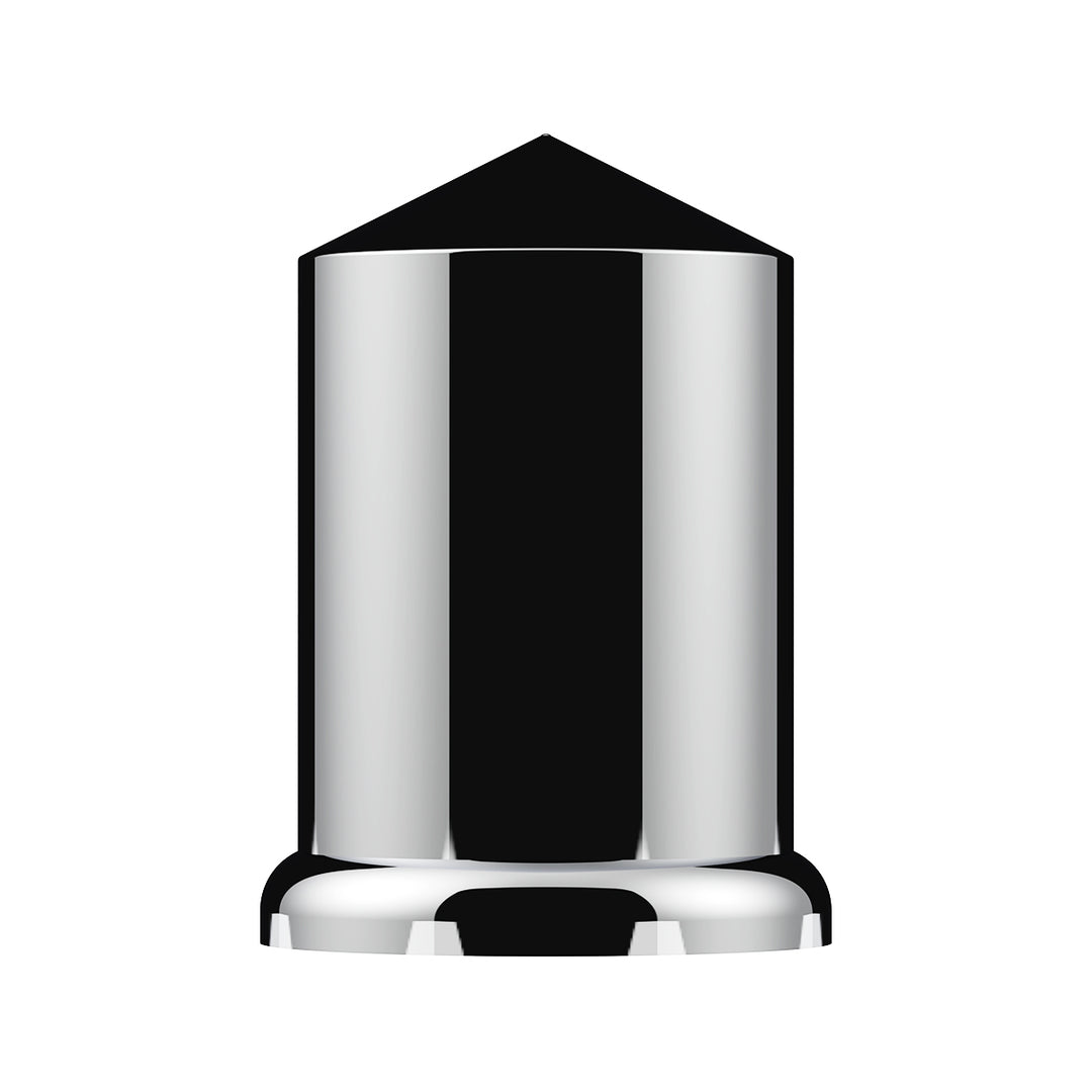 1-1/2" x 3" Chrome Plastic Pointed Nut Cover - Push-On (Bulk)