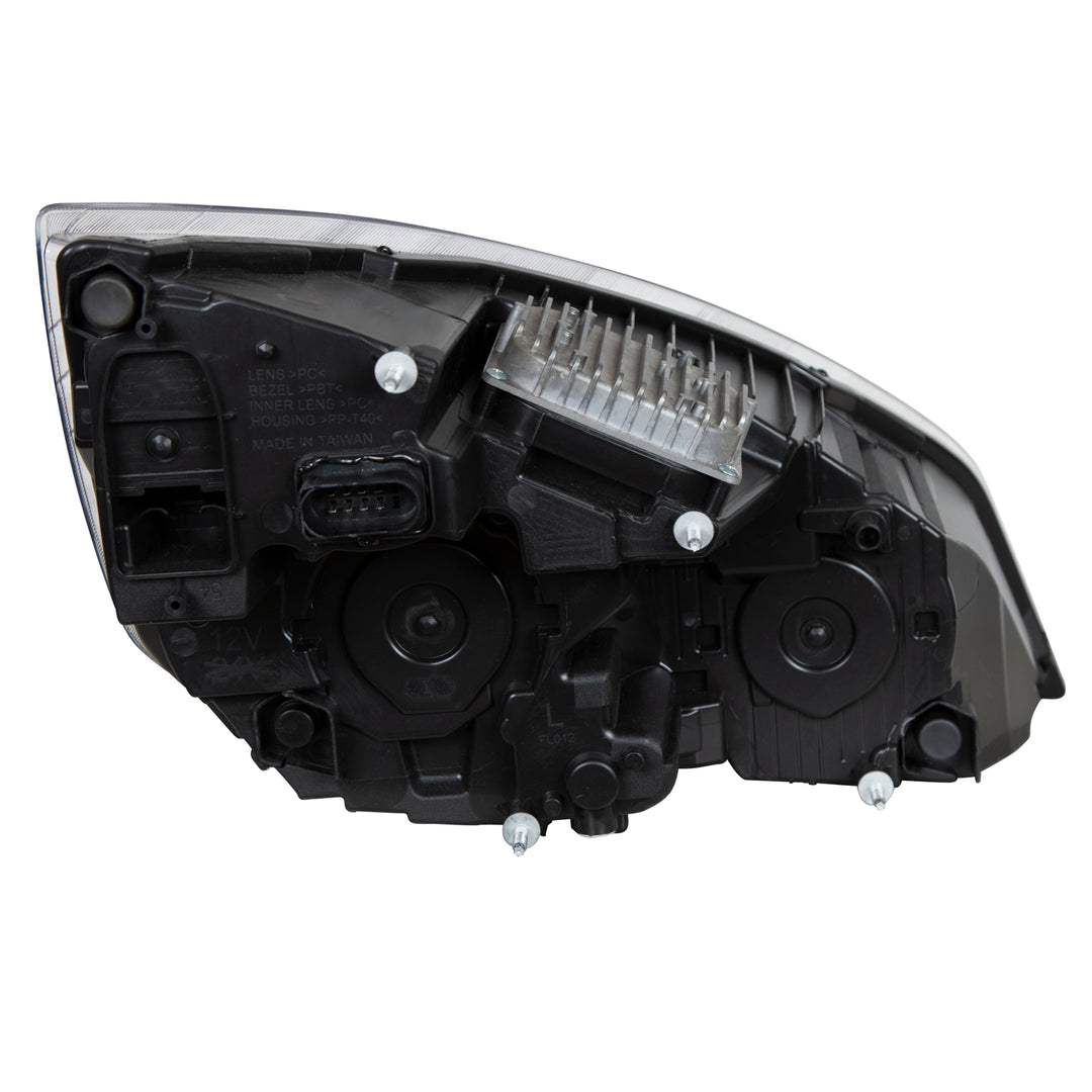 Black LED Projection Headlight With LED Position Light For 2018-2024 Freightliner Cascadia - Driver