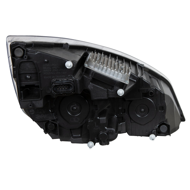 Black LED Projection Headlight With LED Position Light For 2018-2024 Freightliner Cascadia - Driver