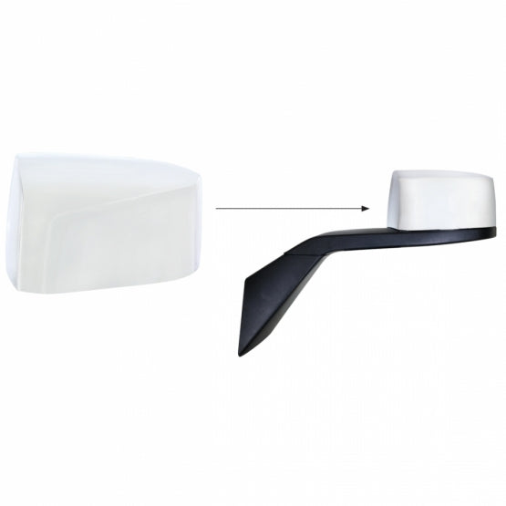 Chrome Hood Mirror Cover For 2003-2017 Volvo VN/VNL - Driver