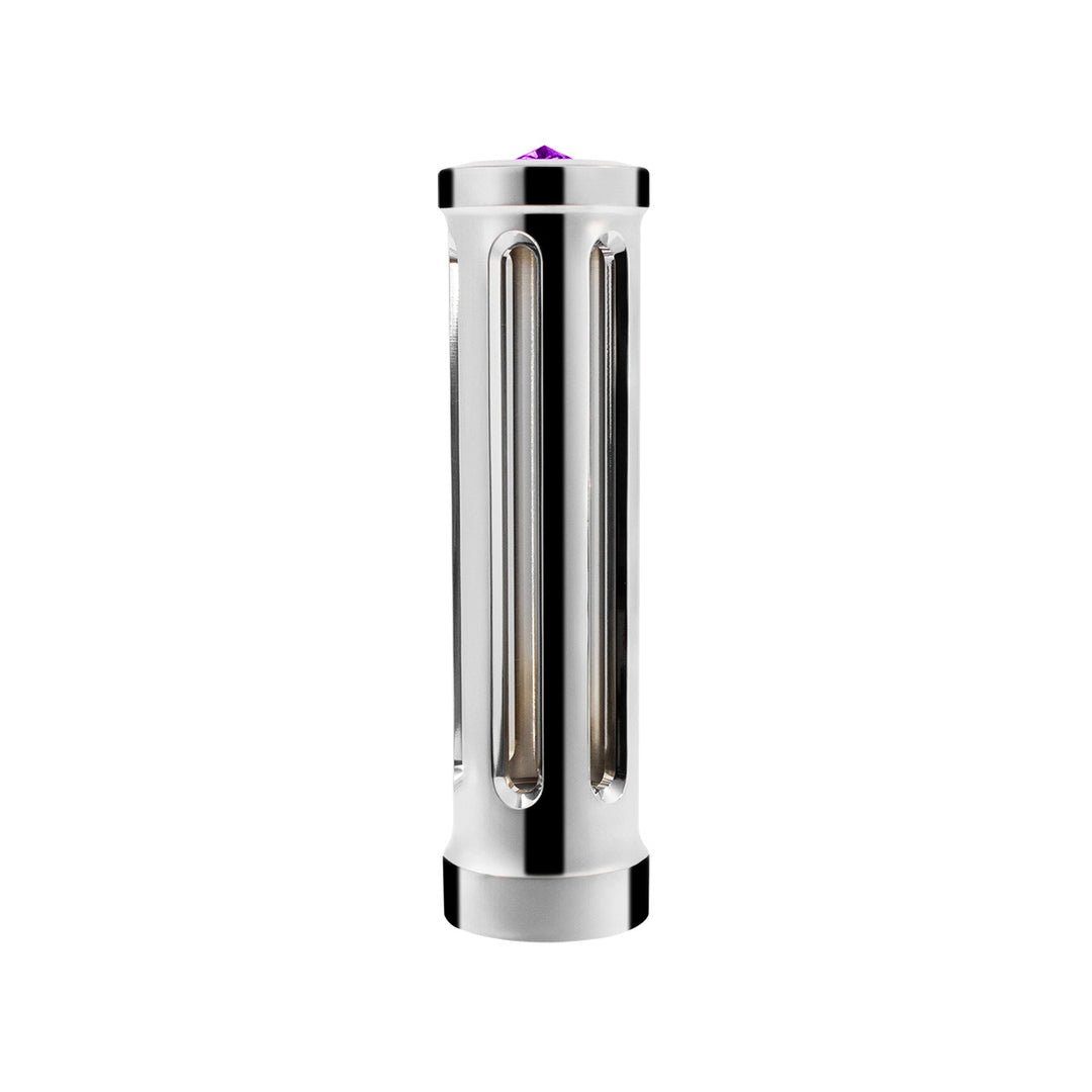 M30 x 3.5 Thread-On Sonoma Style Gearshift Knob - Purple Crystal/Chrome