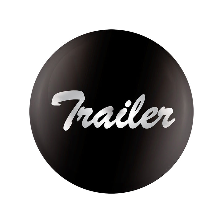 "Trailer" Chrome Aluminum Screw-On Air Valve Knob With Multi Color Glossy Sticker