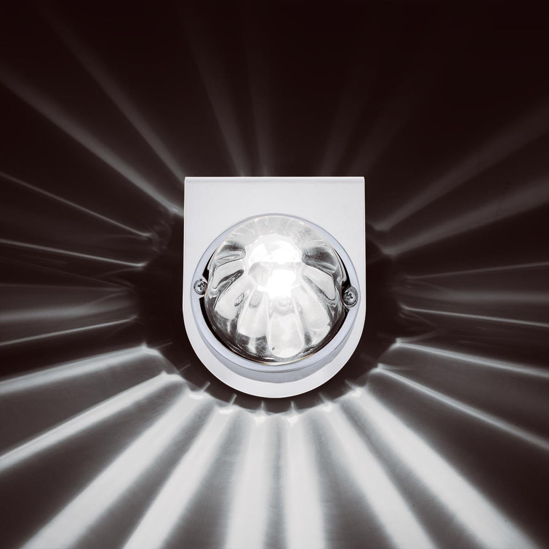 UltraBurst Glass Watermelon Light With Stainless Steel Light Bracket Kit - White LED/Clear Lens