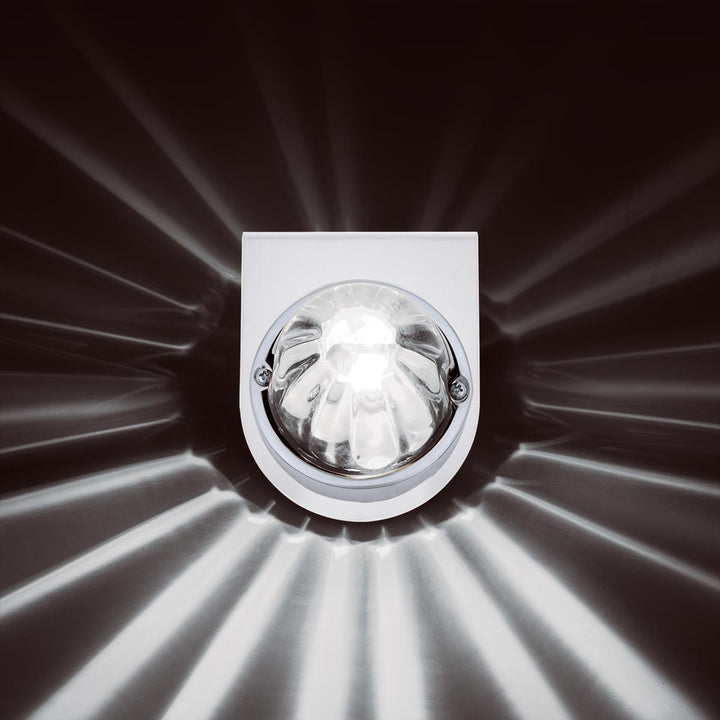 UltraBurst Glass Watermelon Light With Stainless Steel Light Bracket Kit - White LED/Clear Lens
