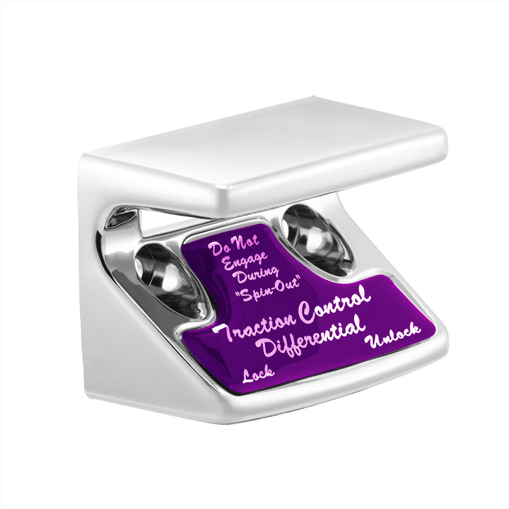 "Traction Control Differential" Switch Guard With Purple Sticker