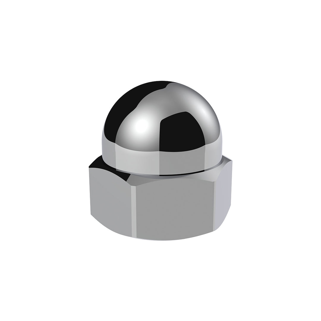 3/4" x 15/16" Chrome Die-Cast Acorn Nut Cover (50 pcs/Box)