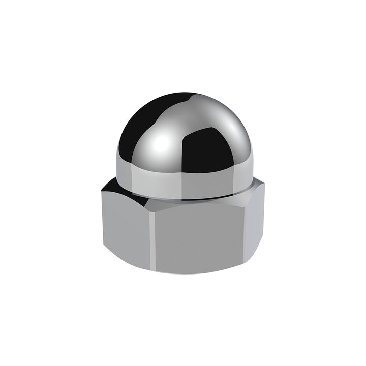 3/4" x 15/16" Chrome Die-Cast Acorn Nut Cover (50 pcs/Box)