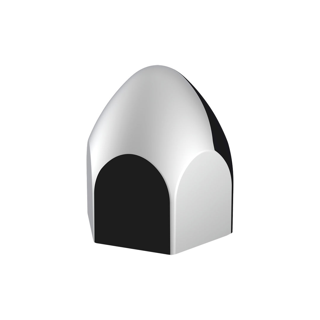 3/4" x 1 3/8" Chrome Plastic Bullet Nut Cover - Push-On (10-Pack)