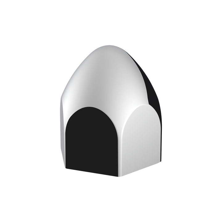 3/4" x 1 3/8" Chrome Plastic Bullet Nut Cover - Push-On (10-Pack)