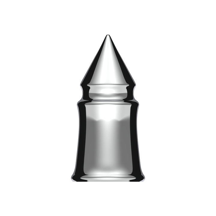 33mm X 4-3/8" Chrome Plastic V - Spike Nut Cover - Thread-On (Bulk)