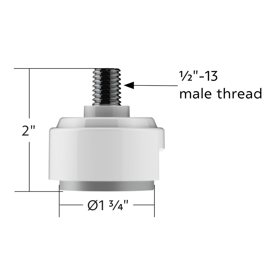 1/2" - 13 Thread-On Shift Knob Mounting Adapter For Eaton Fuller Style 13/15/18 Shifter - Pearl White (Bulk)