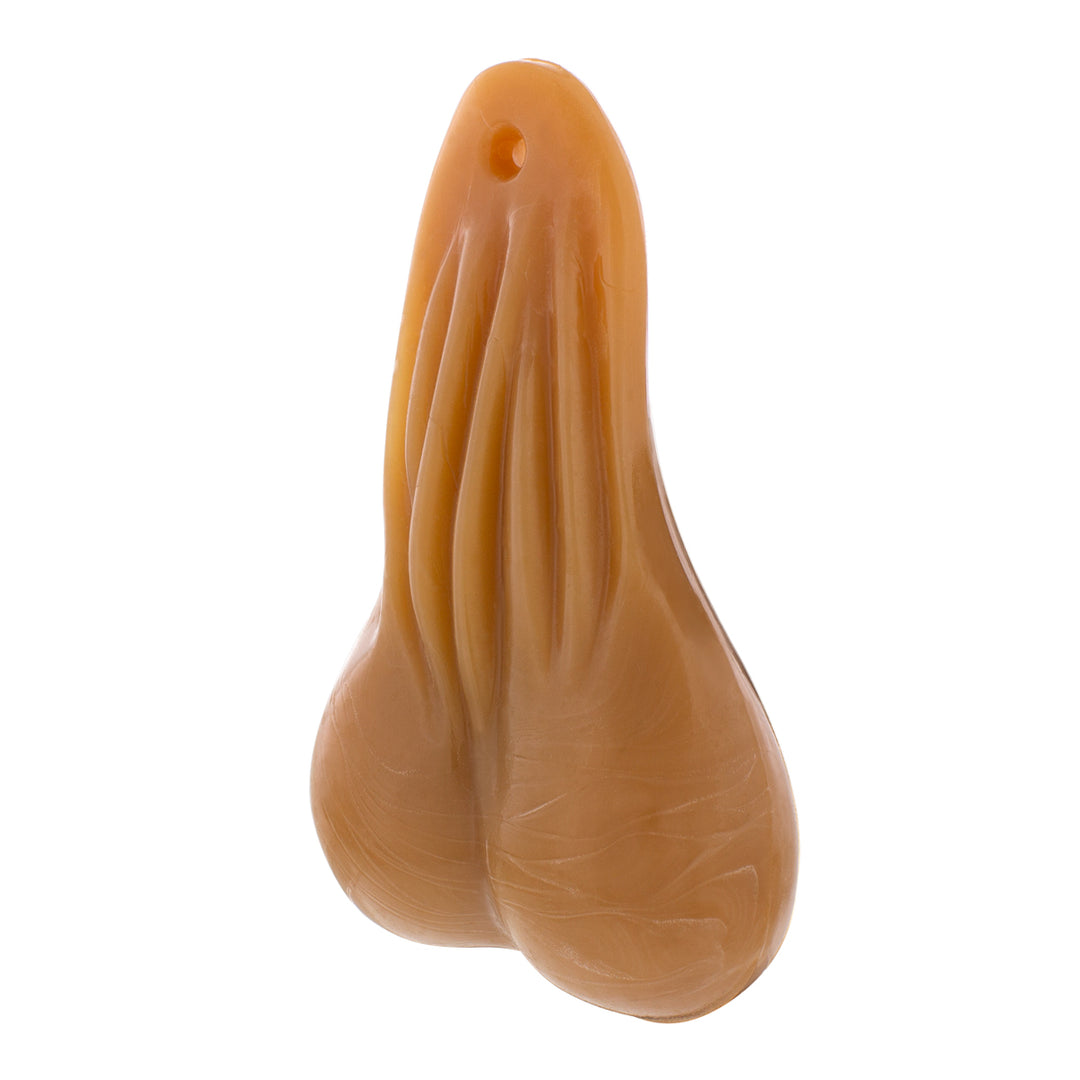 8-1/4" Tall Large Low - Hanging Rubber Balls - Tan