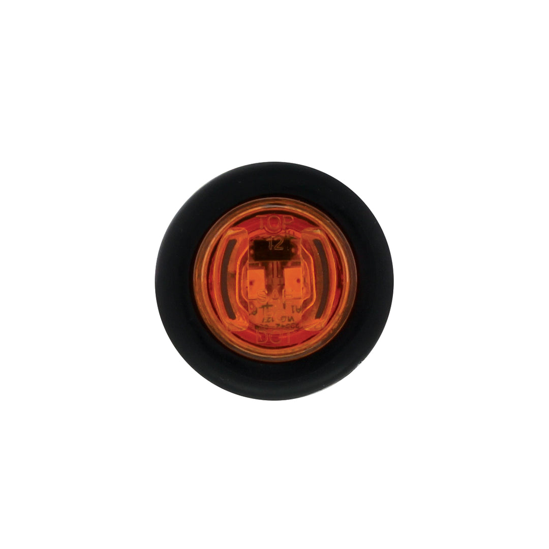 2 LED 3/4" Mini Light (Clearance/Marker) With Rubber Grommet - Amber LED/Amber Lens (Bulk)