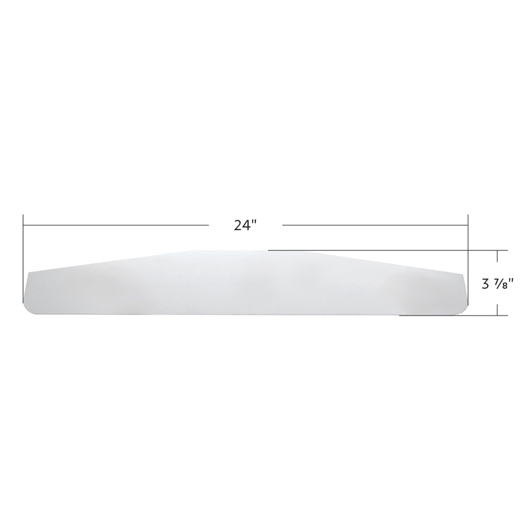 4" x 24" Chrome Standard Bottom Mud Flap Plate - Welded Stud (Pair)