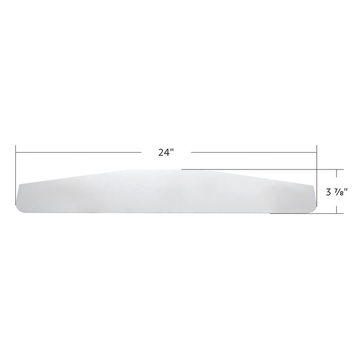 4" x 24" Chrome Standard Bottom Mud Flap Plate - Welded Stud (Pair)