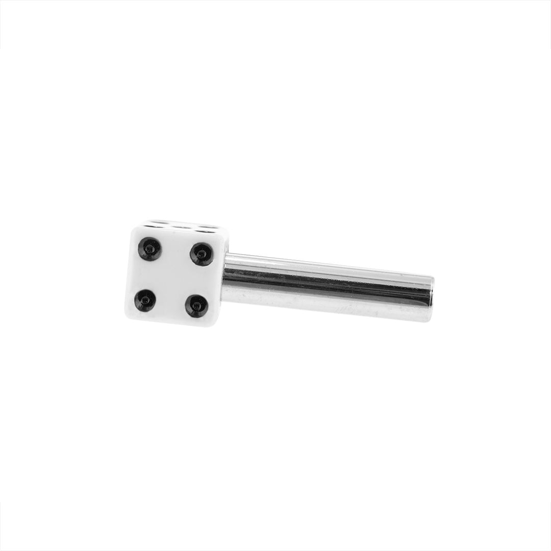 Dice Door Lock Knobs - White (2Pc/Set)