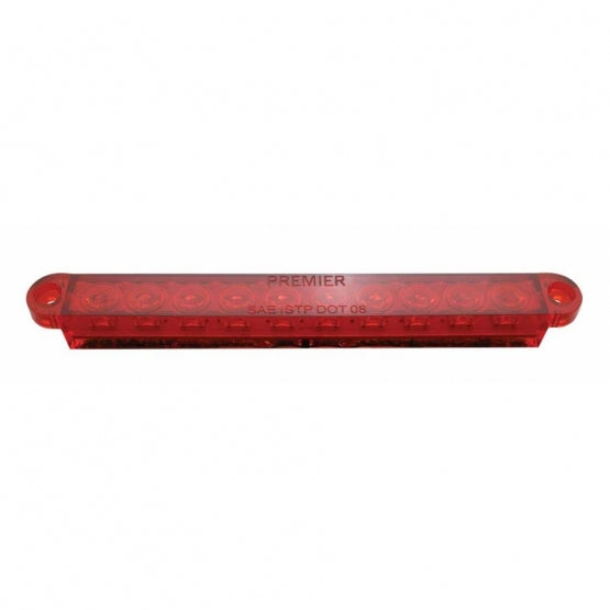10 LED 6-1/2" Light Bar Only (Stop, Turn &amp; Tail) - Red LED/Red Lens (Bulk)
