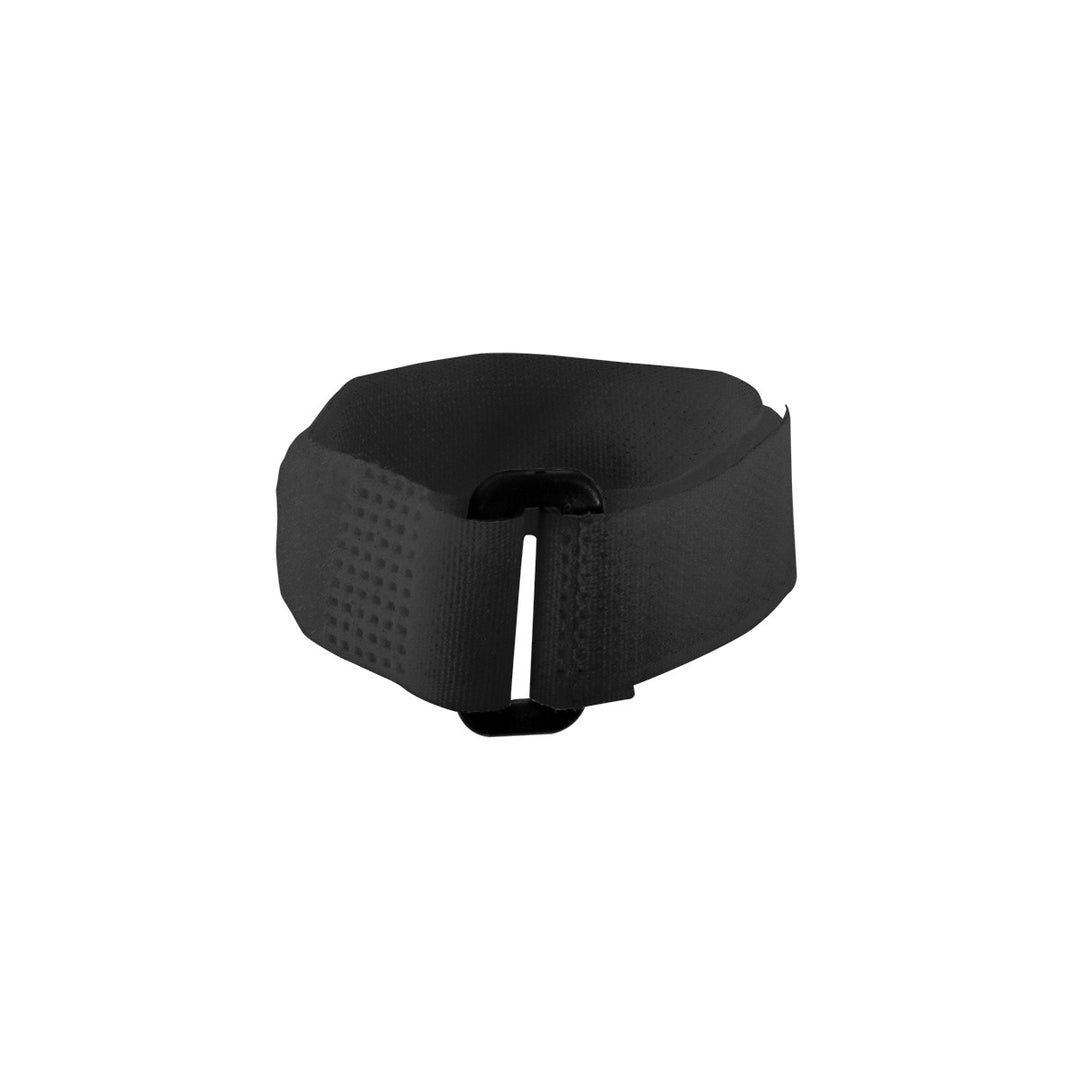 8" x 3/4" Black Hook &amp; Loop Velcro Strip - Tie Fasteners with Buckle (8-Pack)