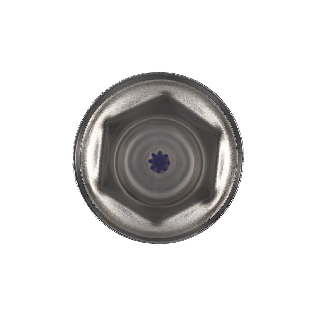 33mm X 2" Chrome Steel Reflector Nut Cover With Flange - Blue (50 Pcs)