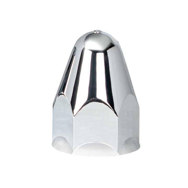 1-1/2" x 2-3/4" Chrome Plastic Bullet Nut Covers - Push-On (60-Pack)