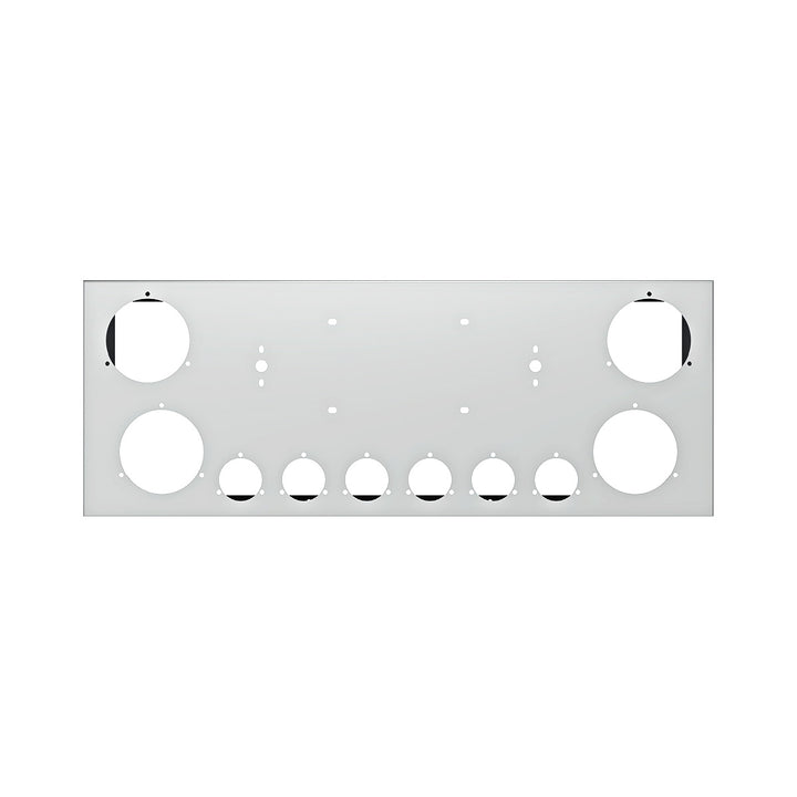 33-3/4" Stainless Steel Rear Center Light Panel With Four 4" &amp; Six 2" Light Cutouts