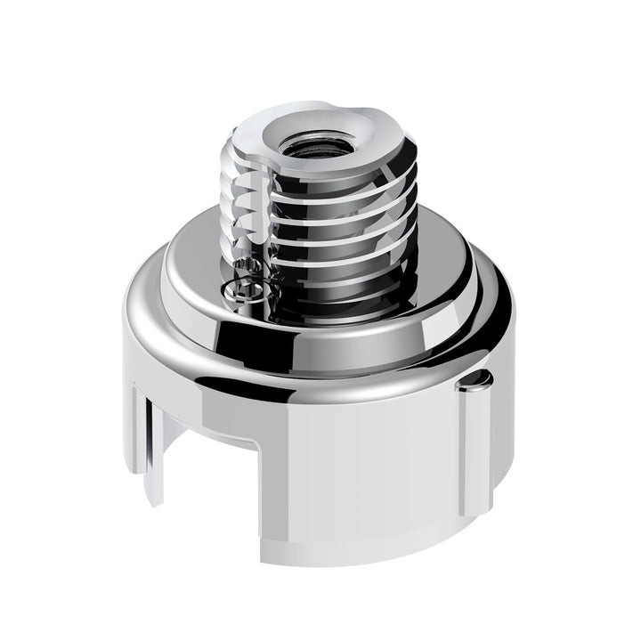 M30 x 3.5 Thread-On Gearshift Adapter W/LED Mount For Eaton - Fuller 13/15/18 Speed - Liquid Silver