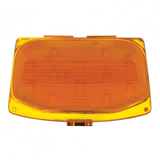 12 LED Front Fender Tip Light For Harley Motorcycle - Amber LED/Amber Lens