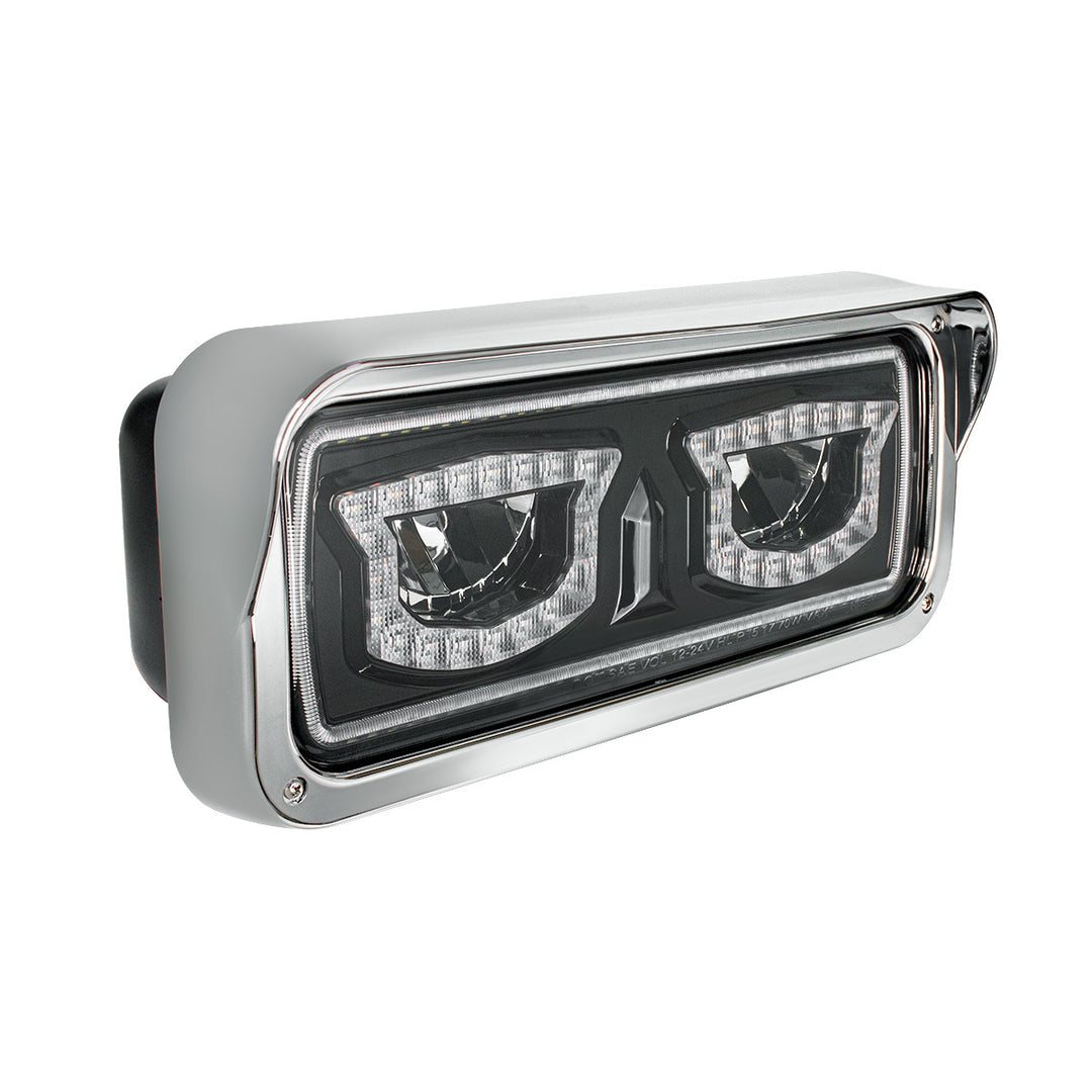 High Power Blackout LED Headlight With Turn Signal And Position Light - Driver
