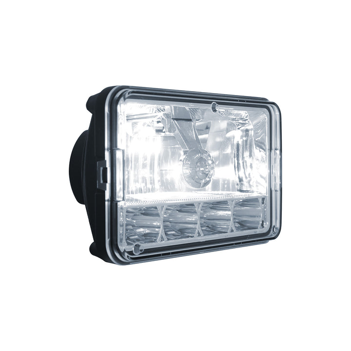 ULTRALIT - 5 LED 4" x 6" Crystal Headlight - High &amp; Low Beam