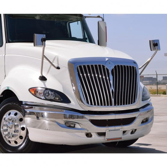 Chrome Hood Mirror Assembly For 2006-2017 International Prostar - Driver
