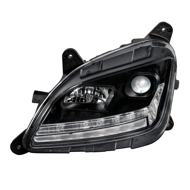 "Blackout" Projection Headlight With LED Sequential Turn &amp; DRL For 2012-2021 Peterbilt 579 - Driver
