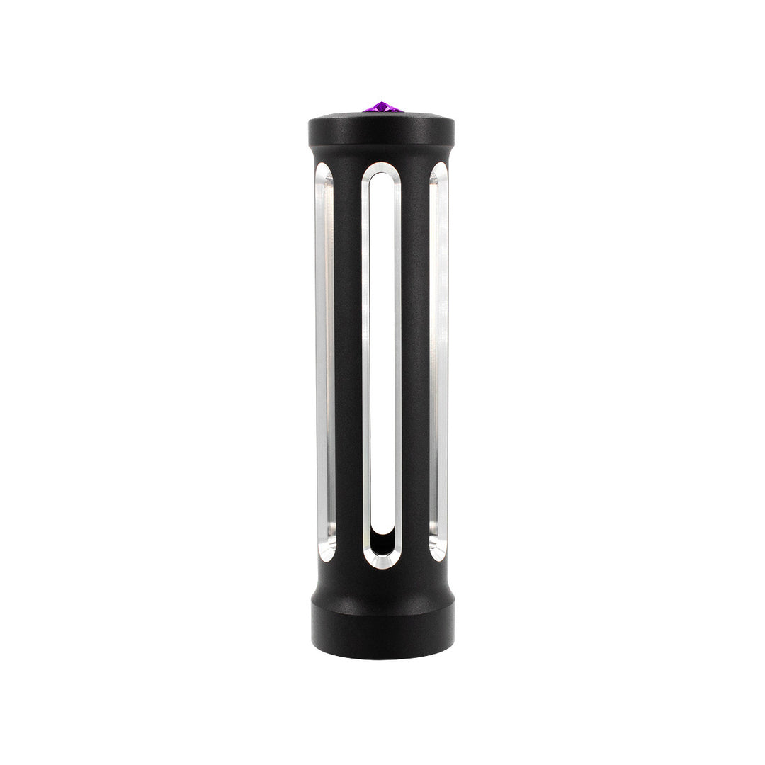 M30 x 3.5 Thread-On Sonoma Style Gearshift Knob - Purple Crystal/Matte Black