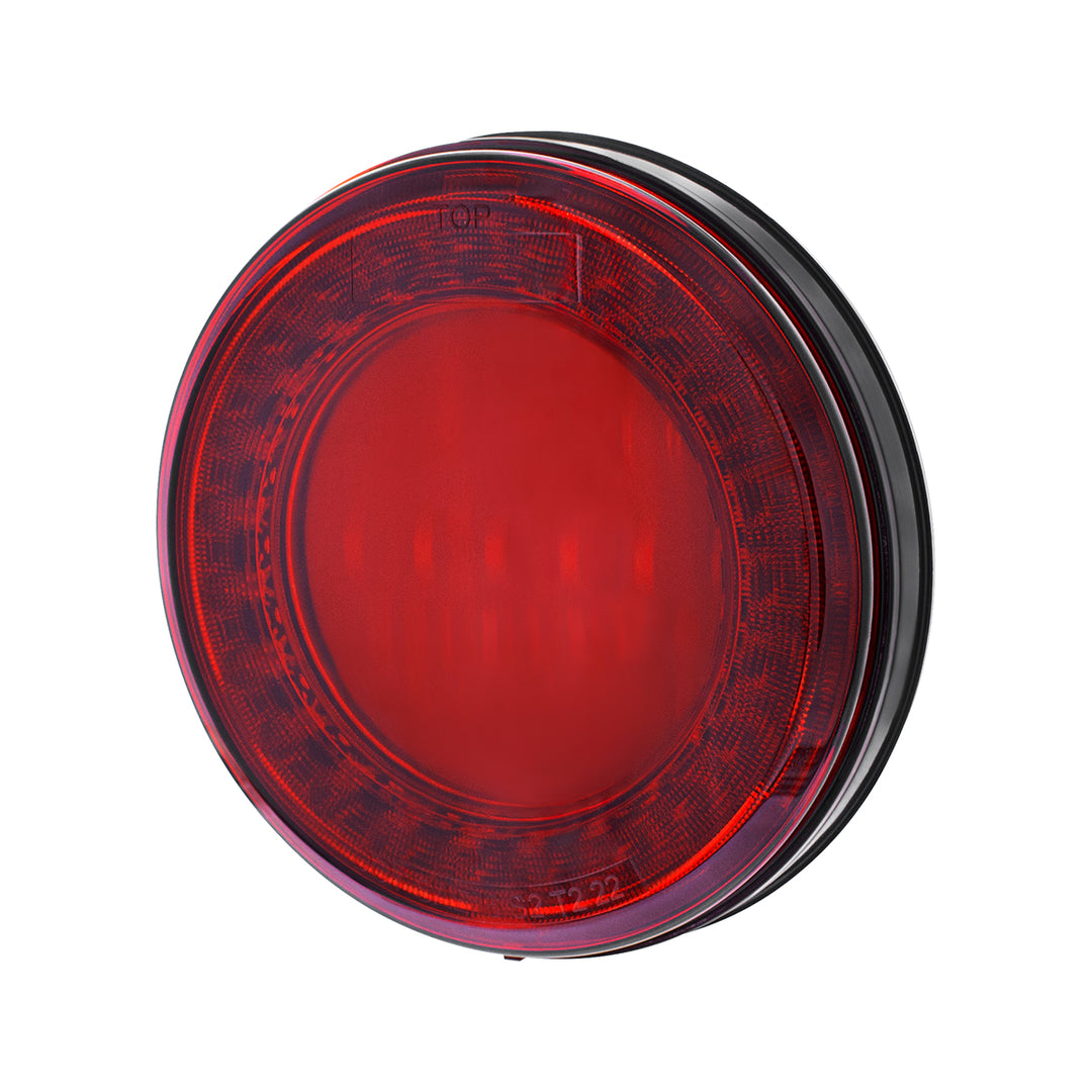 30 LED 4" Round Lumos Light I - Series (Stop, Turn &amp; Tail) - Red LED/Red Lens