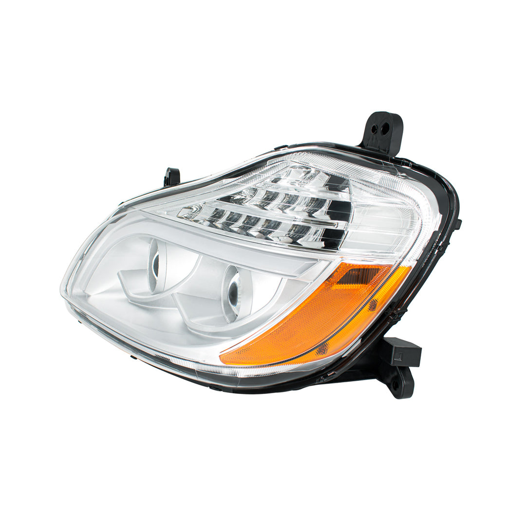 Chrome 8 LED Projection Headlight For 2013-2021 Kenworth T680 - Driver