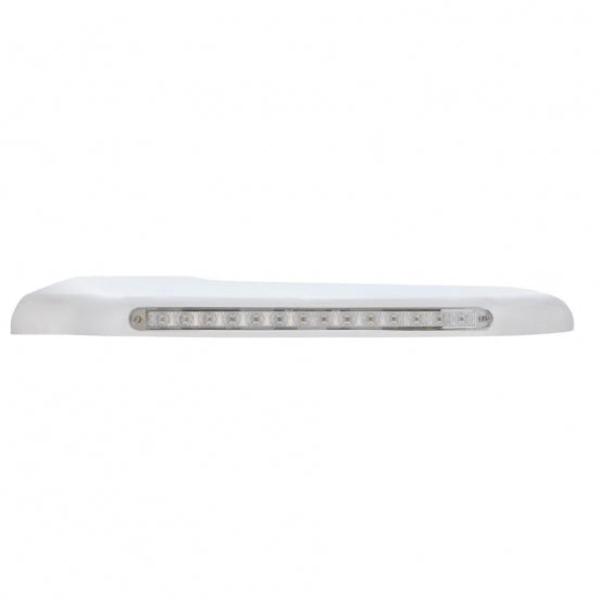Sequential 14 Amber LED Front Fender Cover For Peterbilt 388 (2008-2015) &amp; 389 (2008-2023) - Clear Lens - Driver