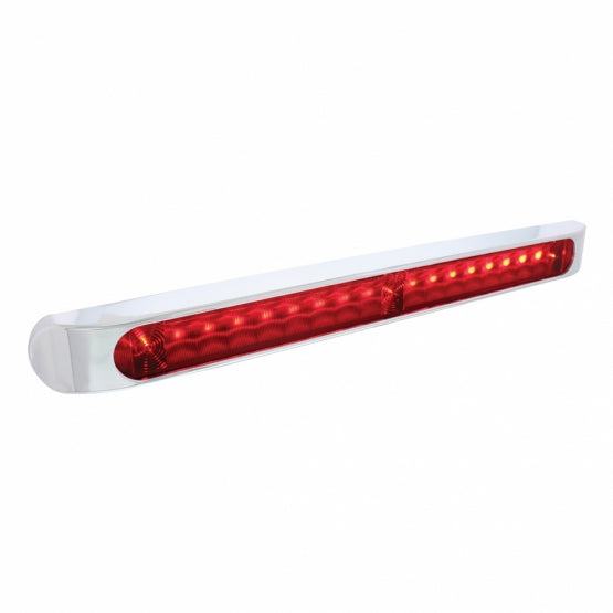 19 LED 17" Light Bar With Bezel (Stop, Turn &amp; Tail) - Red LED/Red Lens