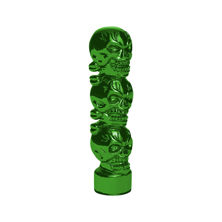 1/2" - 13 Thread-On 3 Skull Candy Color Shift Knob - Emerald Green